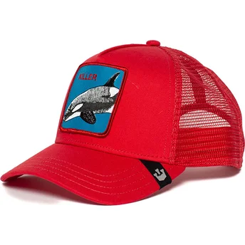 lippikset-kaareva-rekka-punainen-snapback-killer-whale-the-farm-goorin-bros