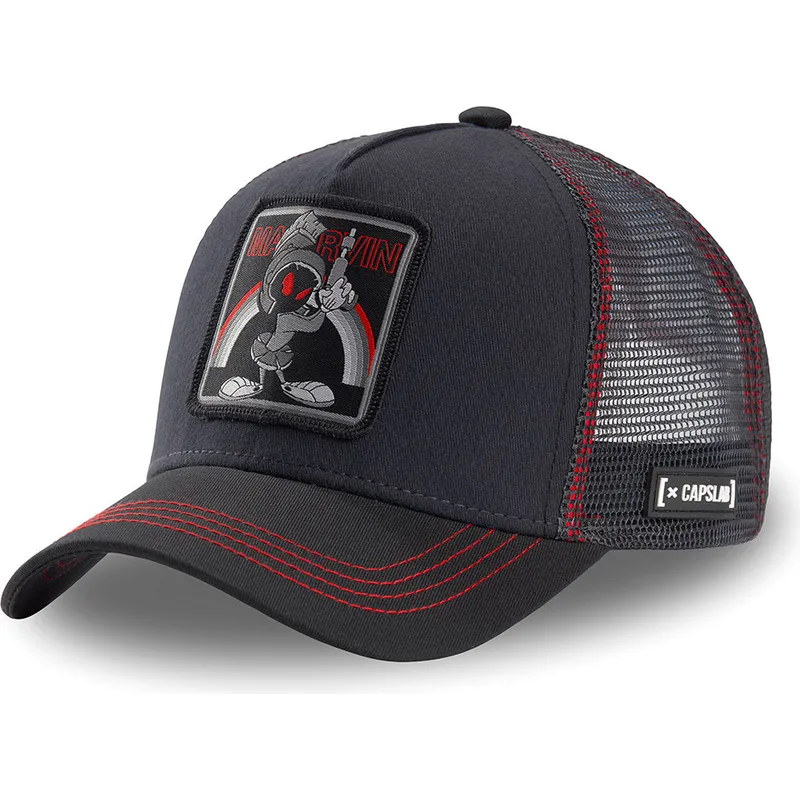 lippikset-kaareva-rekka-musta-snapback-loo-mar2-marvin-marsilainen-looney-tunes-capslab