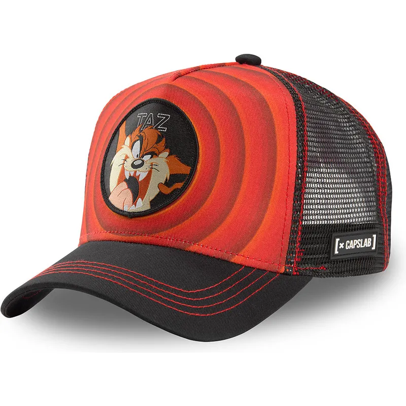 lippikset-kaareva-rekka-punainen-snapback-tasmanian-piru-looney-tunes-capslab lippikset-kaareva-rekka-punainen-snapback-tasmanian-piru-looney-tunes-capslab