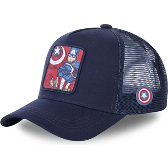 lippikset-kaareva-rekka-laivastonsininen-snapback-lapsille-kidcpt1-captain-america-marvel-comics-capslab