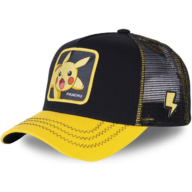 lippikset-kaareva-rekka-musta-snapback-lapsille-kidpik6-pikachu-pokemon-capslab lippikset-kaareva-rekka-musta-snapback-lapsille-kidpik6-pikachu-pokemon-capslab