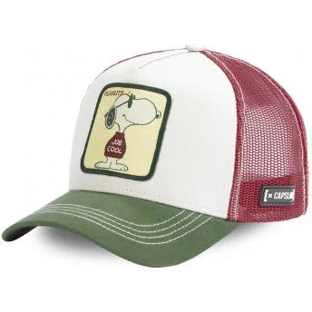 Cap kaareva white snapback Snoopy Peanuts Capslab