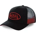 lippikset-kaareva-rekka-musta-snapback-neo-red-von-dutch