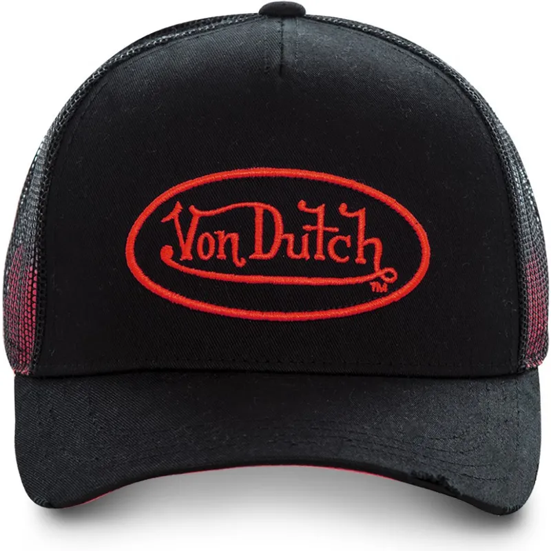 lippikset-kaareva-rekka-musta-snapback-neo-red-von-dutch