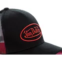 lippikset-kaareva-rekka-musta-snapback-neo-red-von-dutch