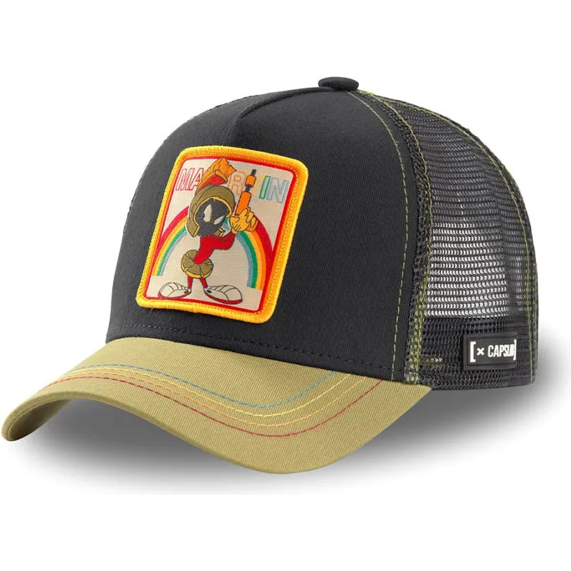 lippikset-kaareva-rekka-musta-snapback-loo-mar1-marvin-marsilainen-looney-tunes-capslab