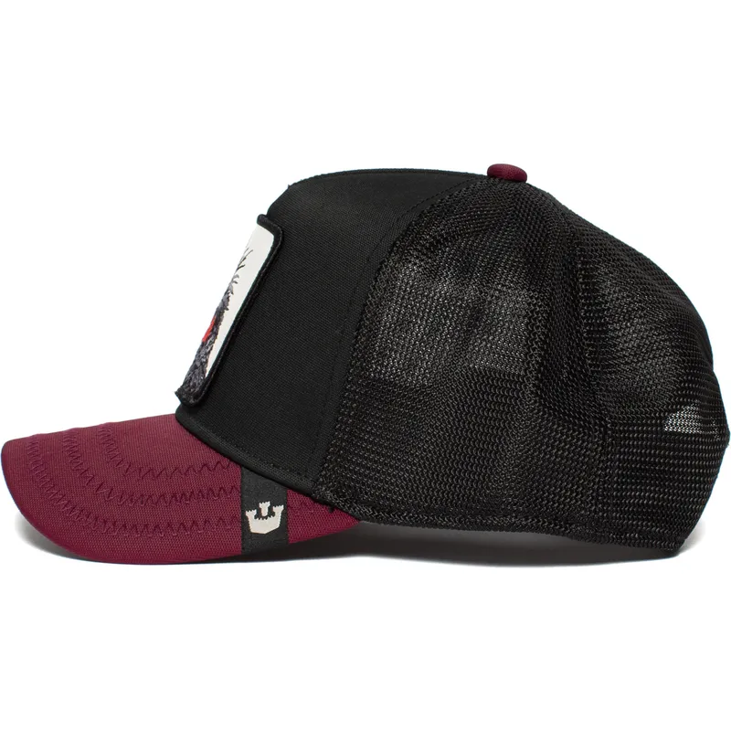 lippikset-kaareva-rekka-musta-snapback-punk-sqwauk-the-farm-goorin-bros
