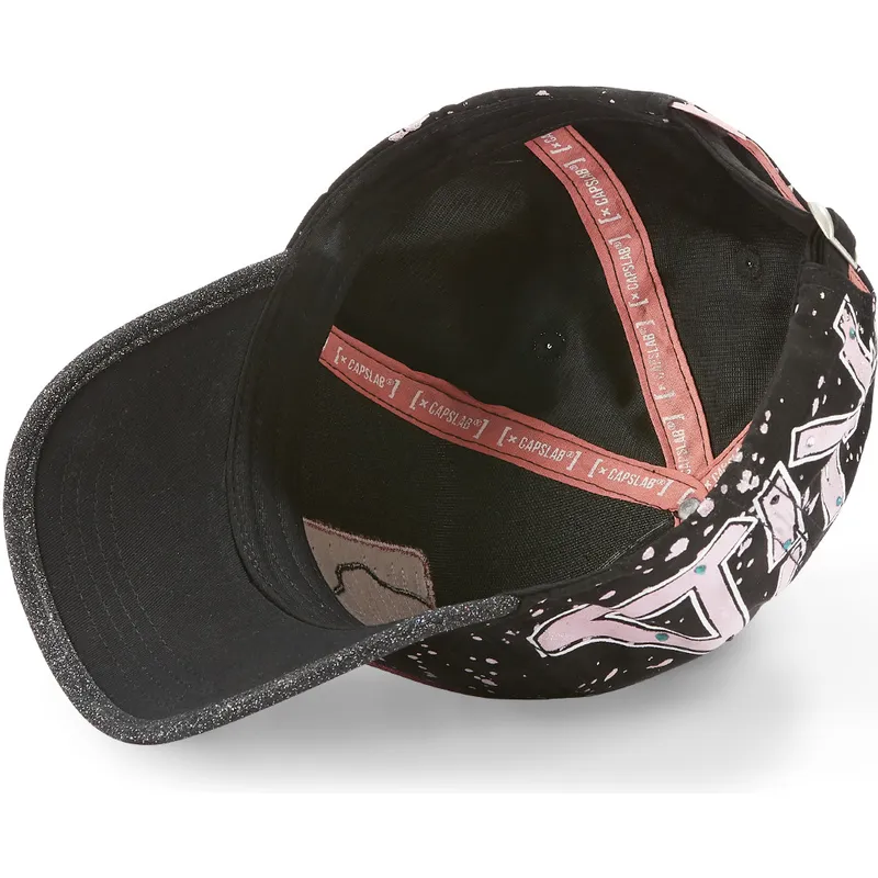 lippikset-kaareva-musta-saadettava-nauha-tag-kid-buu-dragon-ball-capslab