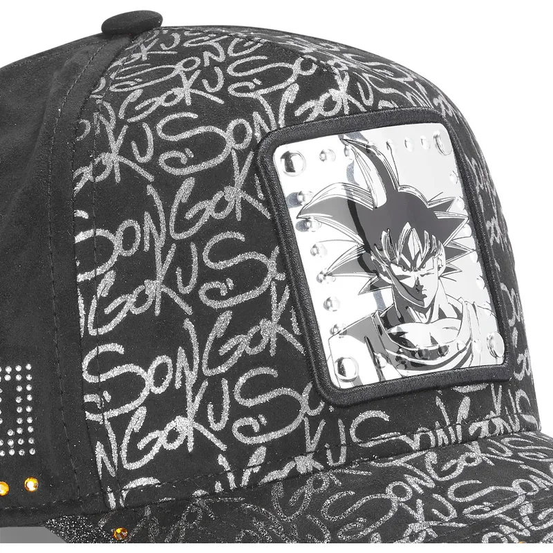 lippikset-kaareva-musta-saadettava-nauha-tag-gok-son-goku-dragon-ball-capslab lippikset-kaareva-musta-saadettava-nauha-tag-gok-son-goku-dragon-ball-capslab
