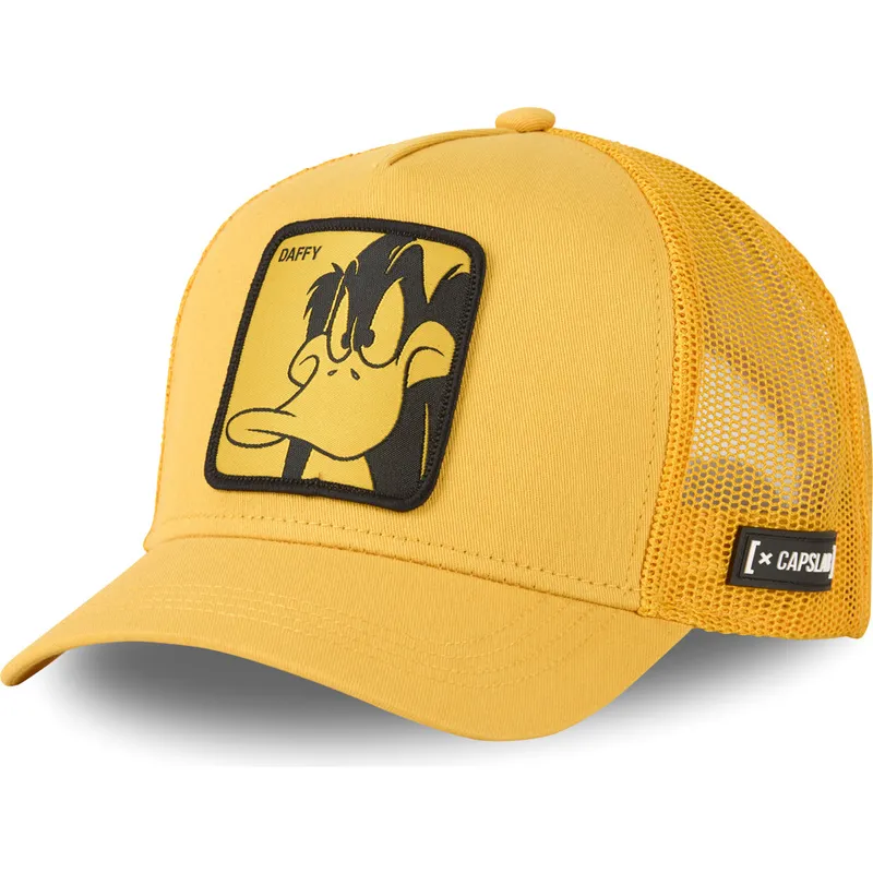 lippikset-kaareva-rekka-keltainen-snapback-loo-duf1-tupu-ankka-looney-tunes-capslab