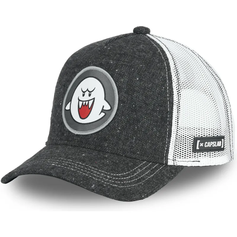 lippikset-kaareva-rekka-musta-snapback-pow2-bros-boo-super-mario-bros-capslab lippikset-kaareva-rekka-musta-snapback-pow2-bros-boo-super-mario-bros-capslab