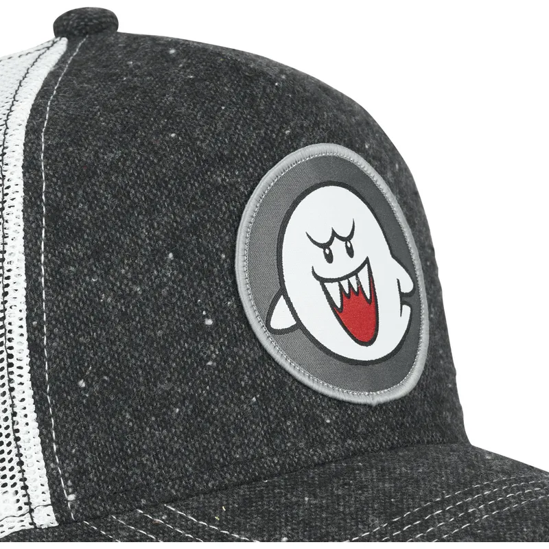 lippikset-kaareva-rekka-musta-snapback-pow2-bros-boo-super-mario-bros-capslab lippikset-kaareva-rekka-musta-snapback-pow2-bros-boo-super-mario-bros-capslab