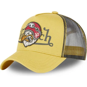 lippikset-kaareva-rekka-keltainen-snapback-bird-m-von-dutch