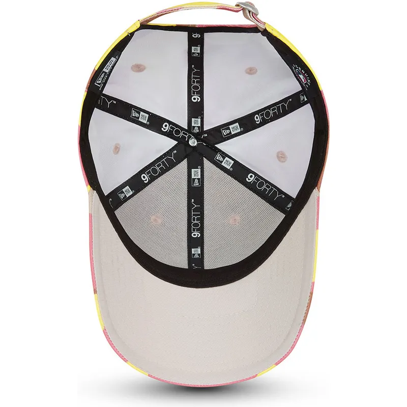 lippikset-kaareva-maastokuvio-saadettava-nauha-rosa-rosa-9forty-los-angeles-dodgers-mlb-new-era