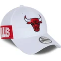 lippikset-kaareva-valkoinen-saadettava-nauha-9forty-side-mark-chicago-bulls-nba-new-era