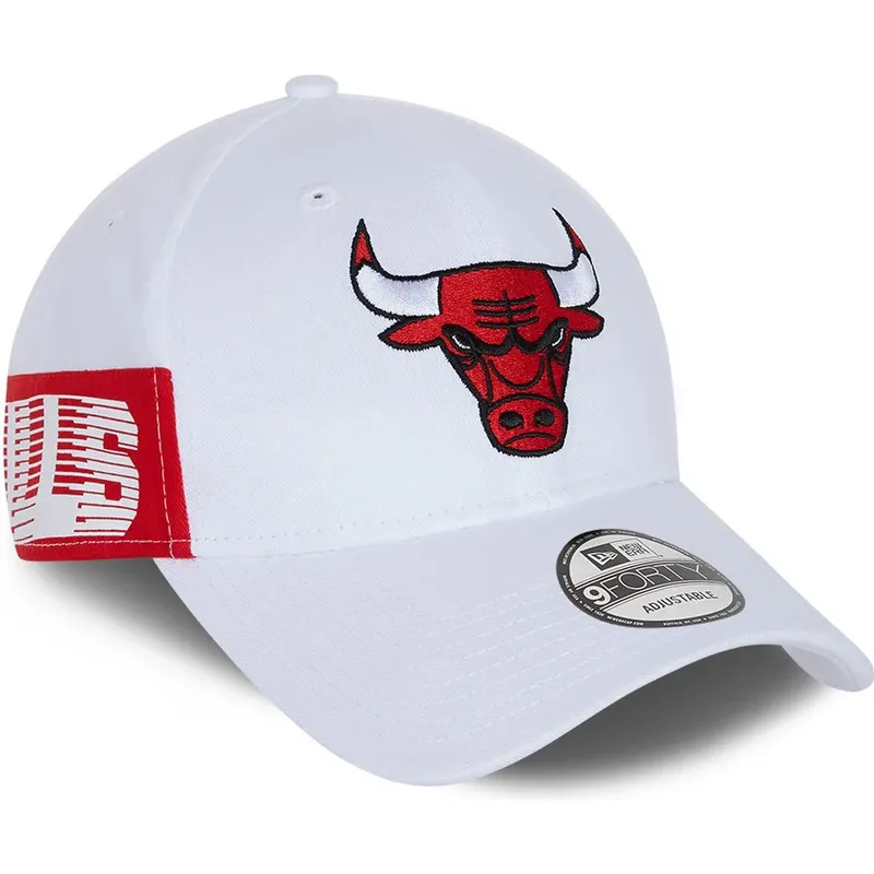lippikset-kaareva-valkoinen-saadettava-nauha-9forty-side-mark-chicago-bulls-nba-new-era