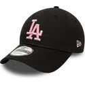 lippikset-kaareva-musta-saadettava-nauha-rosa-9forty-league-essential-los-angeles-dodgers-mlb-new-era