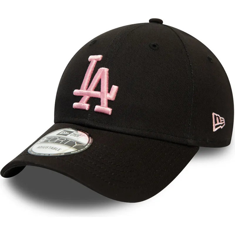 lippikset-kaareva-musta-saadettava-nauha-rosa-9forty-league-essential-los-angeles-dodgers-mlb-new-era