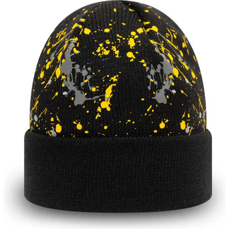 lakit-musta-lapsille-cuff-knit-paint-splat-new-era
