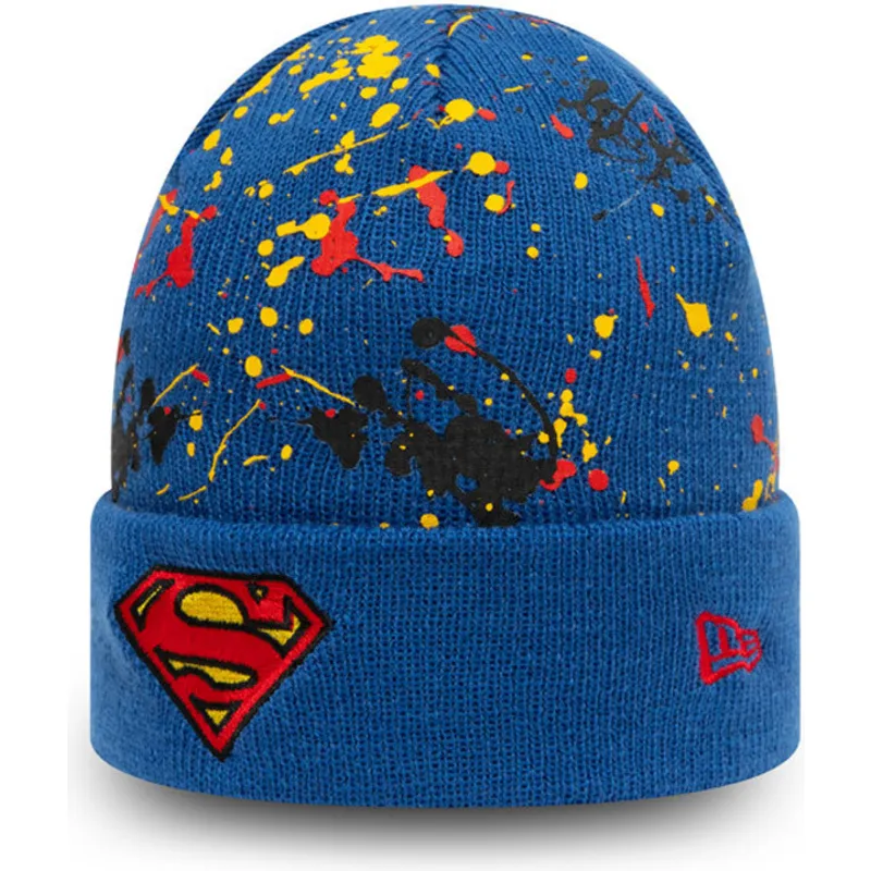 lakit-sininen-lapsille-cuff-knit-paint-splat-new-era