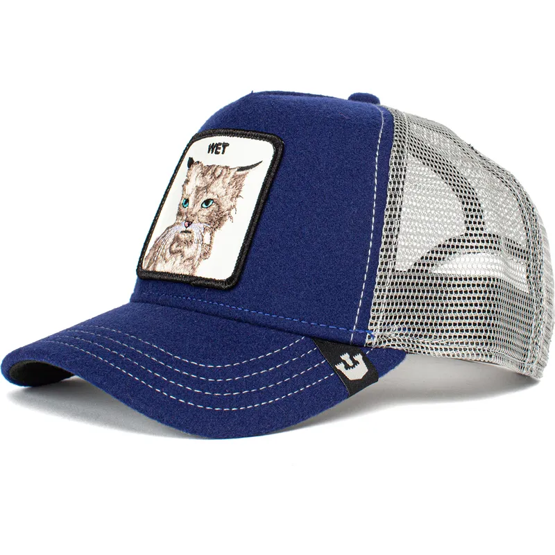 lippikset-kaareva-rekka-sininen-snapback-wet-clean-cat-the-farm-goorin-bros