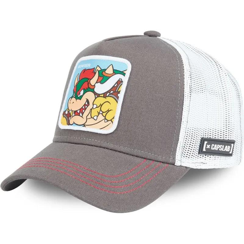 lippikset-kaareva-rekka-harmaa-snapback-bow-bros-bowser-super-mario-bros-capslab