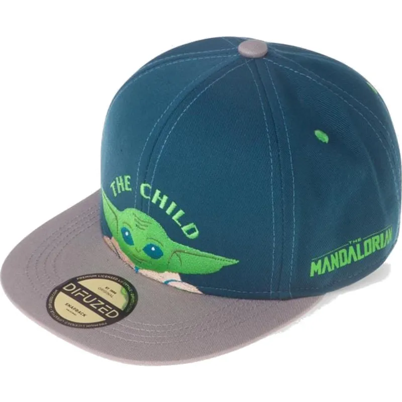 lippikset-littea-sininen-snapback-lapsille-baby-yoda-the-child-the-mandalorian-difuzed
