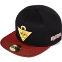 difuzed-flat-brim-millennium-puzzle-yu-gi-oh-black-and-red-snapback-cap