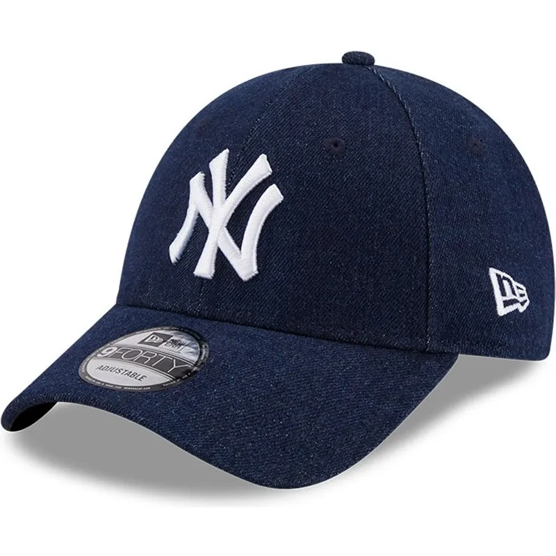 lippikset-kaareva-laivastonsininen-saadettava-nauha-9forty-denim-new-york-yankees-mlb-new-era