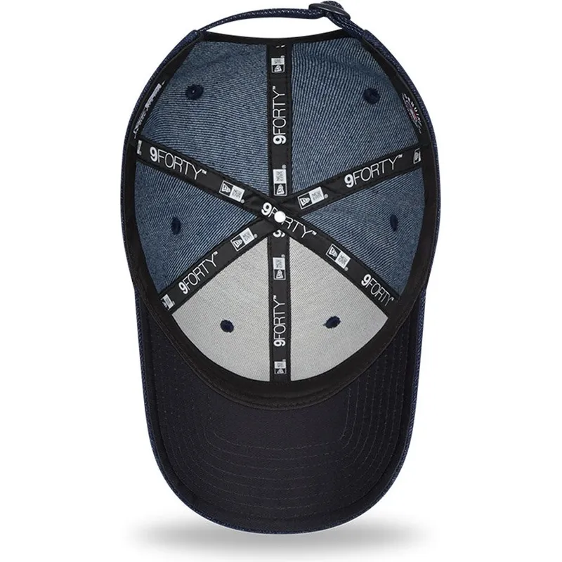lippikset-kaareva-laivastonsininen-saadettava-nauha-9forty-denim-new-york-yankees-mlb-new-era