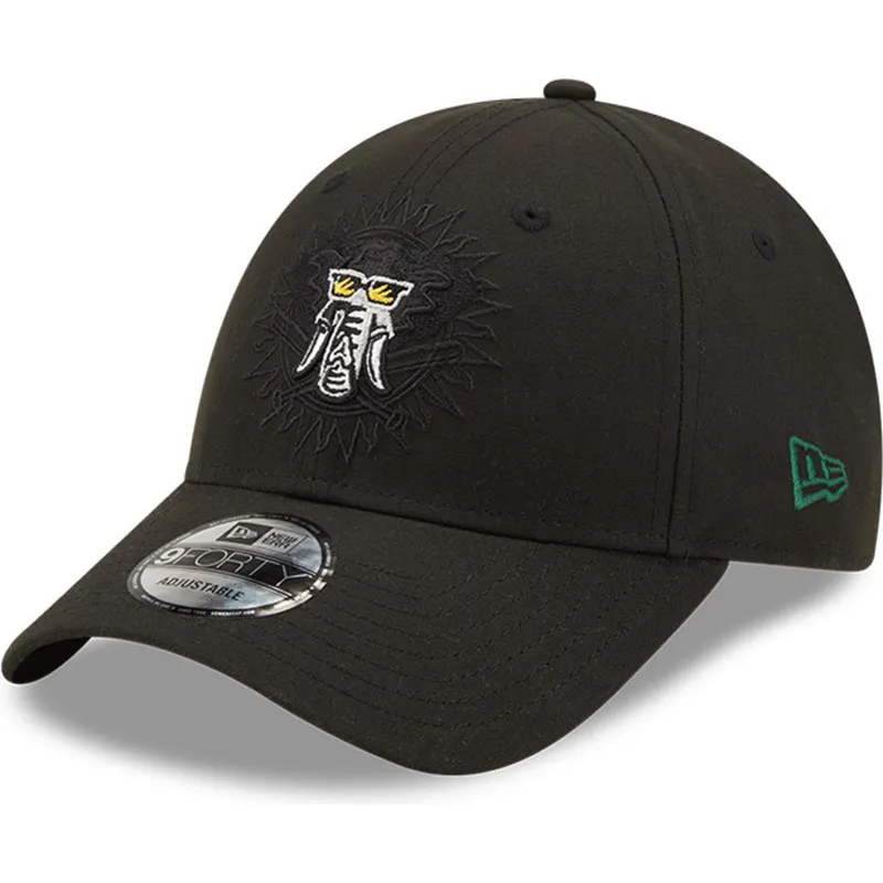 lippikset-kaareva-musta-snapback-9forty-elemental-oakland-athletics-mlb-new-era