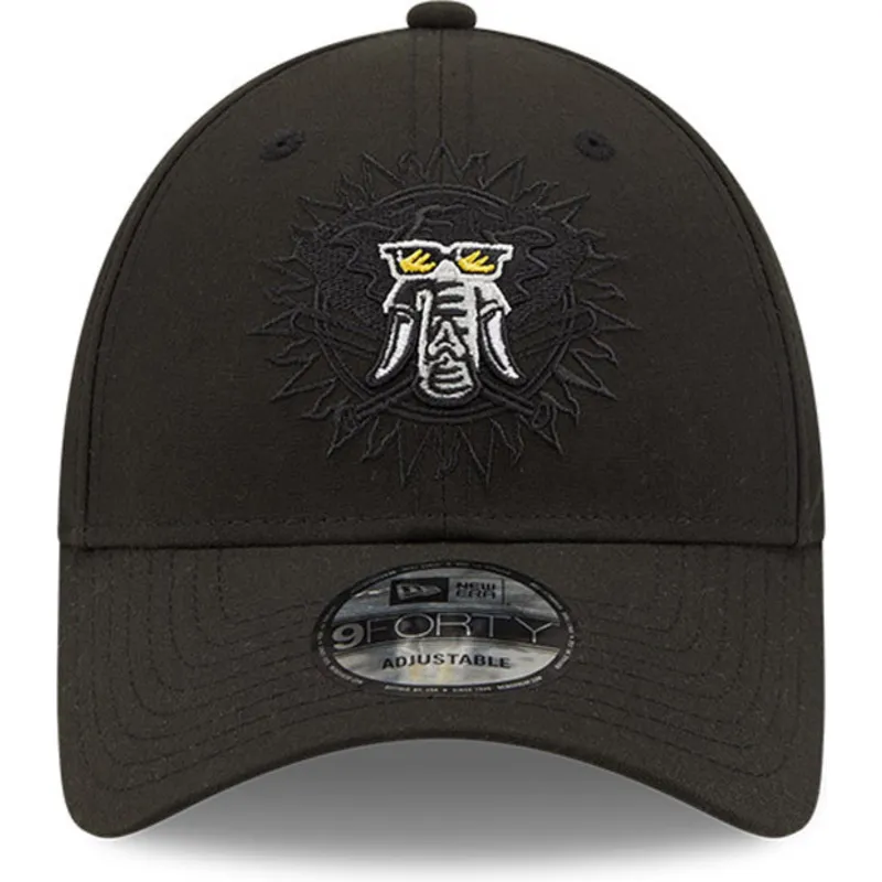 lippikset-kaareva-musta-snapback-9forty-elemental-oakland-athletics-mlb-new-era