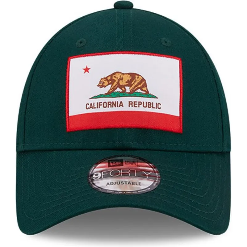lippikset-kaareva-vihrea-saadettava-nauha-9forty-us-state-california-republic-new-era