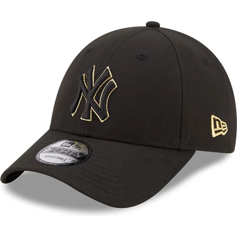 lippikset-kaareva-musta-saadettava-nauha-9forty-black-and-gold-new-york-yankees-mlb-new-era