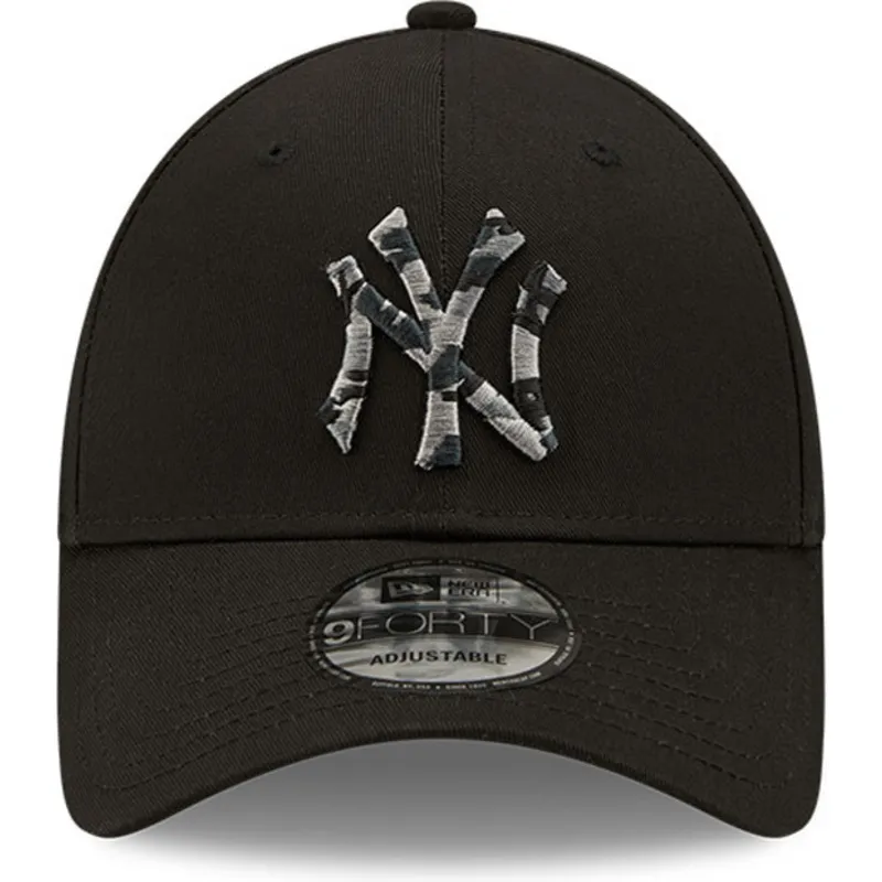 lippikset-kaareva-musta-saadettava-nauha-9forty-camo-infill-new-york-yankees-mlb-new-era