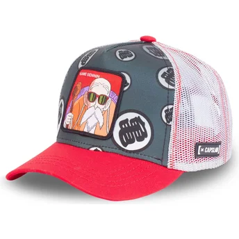 capslab-master-roshi-db2-kam2-dragon-ball-blue-red-and-grey-trucker-hat