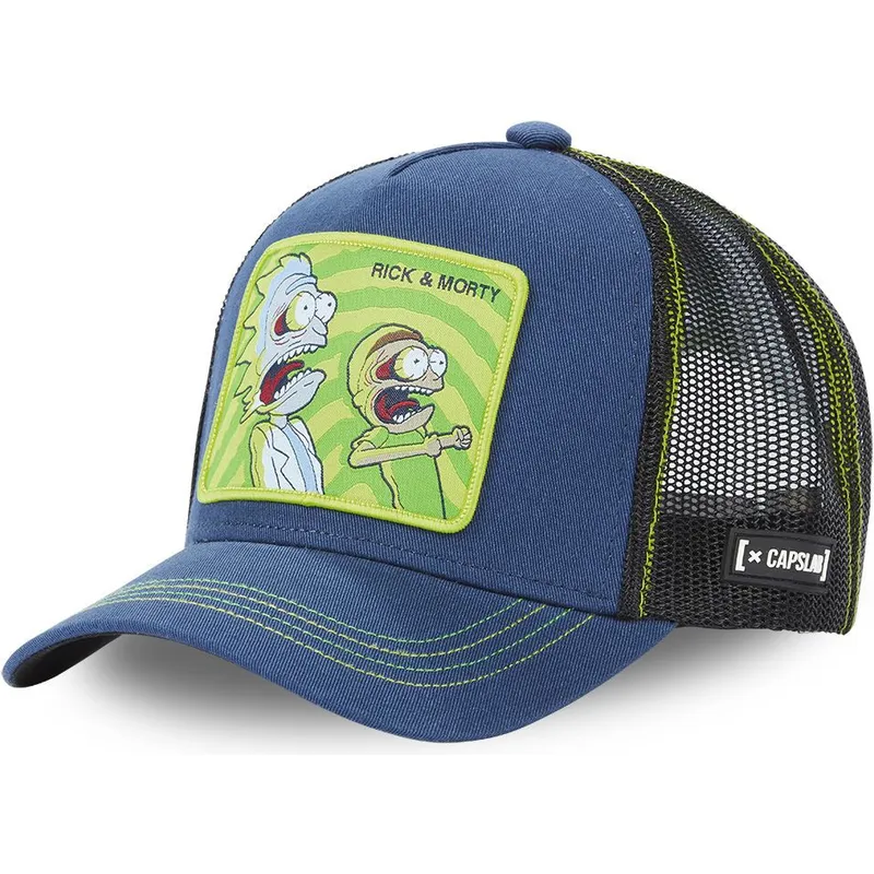 lippikset-kaareva-rekka-laivastonsininen-snapback-psy1-rick-ja-morty-capslab