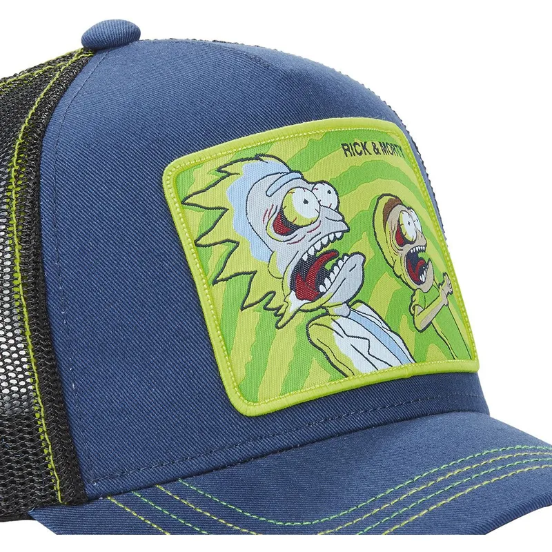 lippikset-kaareva-rekka-laivastonsininen-snapback-psy1-rick-ja-morty-capslab