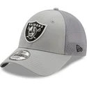 lippikset-kaareva-rekka-harmaa-saadettava-nauha-9forty-team-arch-las-vegas-raiders-nfl-new-era
