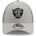 lippikset-kaareva-rekka-harmaa-saadettava-nauha-9forty-team-arch-las-vegas-raiders-nfl-new-era