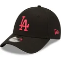 lippikset-kaareva-musta-saadettava-nauha-rosa-9forty-league-essential-los-angeles-dodgers-mlb-new-era