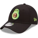lippikset-kaareva-musta-saadettava-nauha-aguacate-9forty-food-icon-new-era