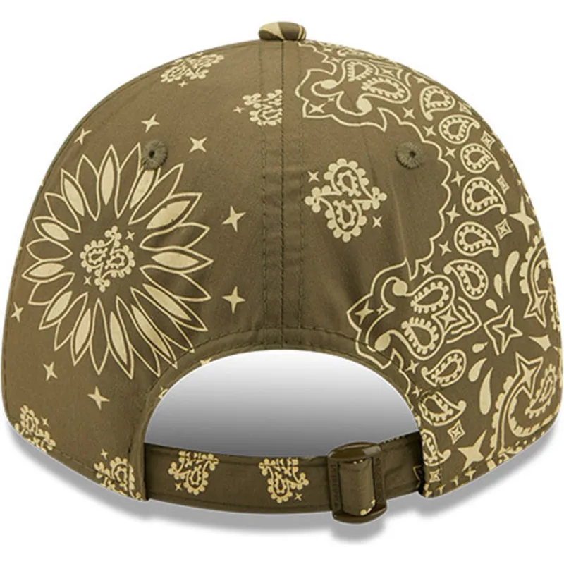 lippikset-kaareva-vihrea-saadettava-nauha-9forty-paisley-print-new-york-yankees-mlb-new-era