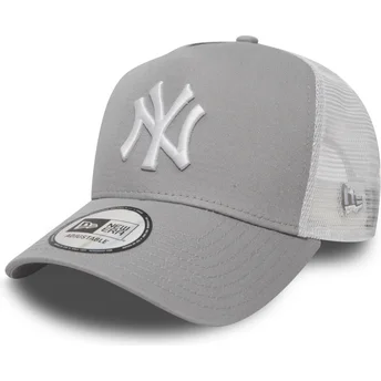 lippikset-kaareva-rekka-harmaa-snapback-lapsille-a-frame-clean-new-york-yankees-mlb-new-era