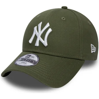 Lippikset kaareva vihreä säädettävä nauha lapsille 9FORTY League Essential New York Yankees MLB New Era