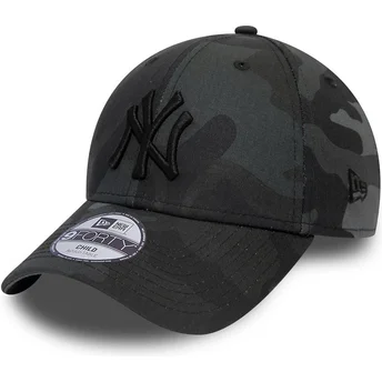 Cap kaareva camouflage adjustable strap lapsille negro negro 9FORTY League Essential New York Yankees MLB New Era