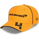 lippikset-kaareva-oranssi-snapback-lapsille-9fifty-stretch-snap-lando-norris-mclaren-racing-formula-1-new-era