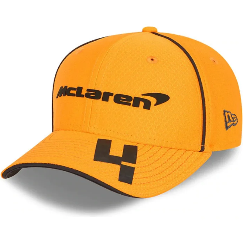 lippikset-kaareva-oranssi-snapback-lapsille-9fifty-stretch-snap-lando-norris-mclaren-racing-formula-1-new-era