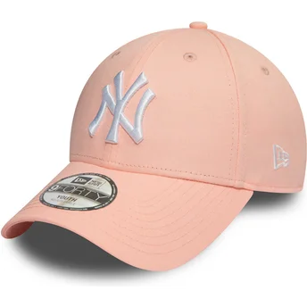 Lippikset kaareva vaaleanpunainen säädettävä nauha lapsille 9FORTY League Essential New York Yankees MLB New Era