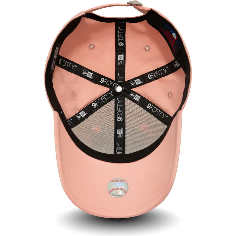 cap-kaareva-pink-adjustable-strap-lapsille-9forty-league-essential-new-york-yankees-mlb-new-era
